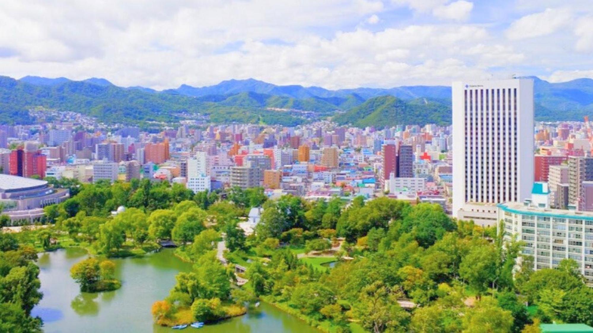 Premier Hotel Nakajima Park Szapporo Kültér fotó View of the city